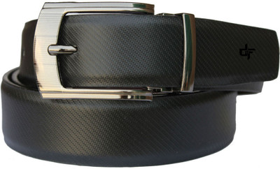 

DFashion Men Black Artificial Leather Belt, Black-01
