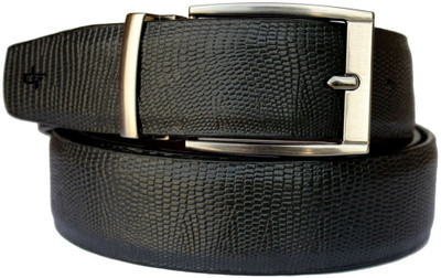 

DFashion Men Black Artificial Leather Belt, Black-01