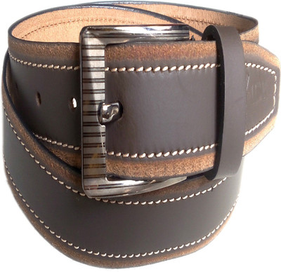 

V-Luma Men Casual Brown Genuine Leather Belt, Choco brown