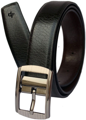 

DFashion Men Black Artificial Leather Belt, Black-01