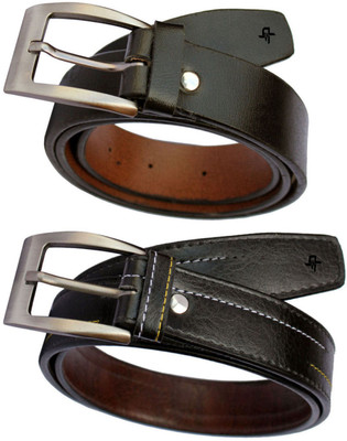 

DFashion Men Black Synthetic Belt, Black-01