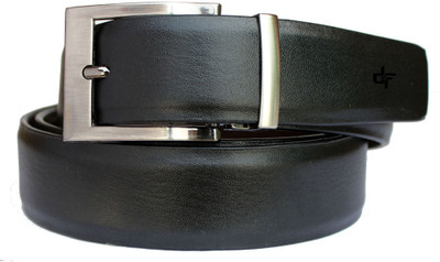 

DFashion Men Black Artificial Leather Belt, Black-01