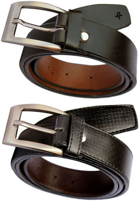 

DFashion Men Black Synthetic Belt, Black-01