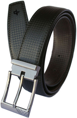 

DFashion Men Black Artificial Leather Belt, Black-01
