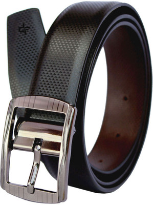 

DFashion Men Black Artificial Leather Belt, Black-01