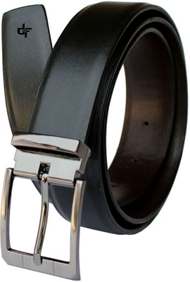 

DFashion Men Black Artificial Leather Belt, Black-01