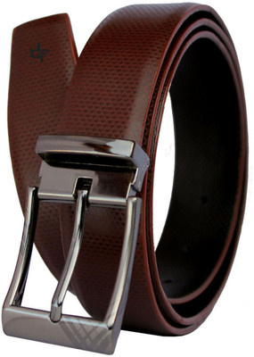 

DFashion Men Brown Artificial Leather Belt, Brown-01
