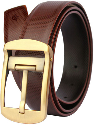 

DFashion Men Brown Artificial Leather Belt, Brown-01