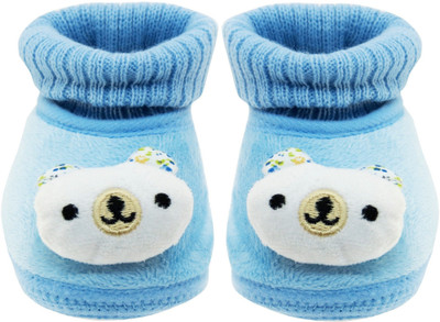 

Neska Moda Panda 0 To 12 Month Baby Booties(Toe to Heel Length - 10 cm Blue)