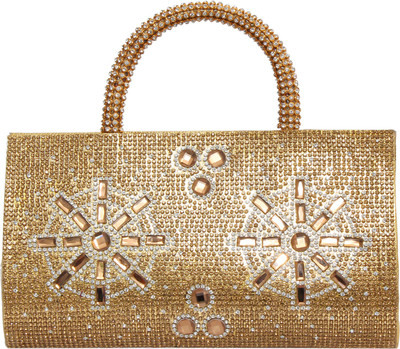 

Bagaholics Party Gold Clutch
