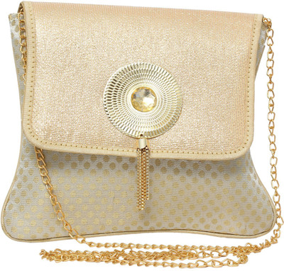 

Bagaholics Party Gold Clutch
