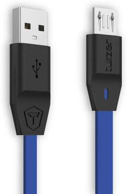 

Tukzer Micro-USB Flat 1M/3.2ft Premium Tangle Free 2.4Amp Fast Charging & Data Sync USB Cable(Blue)