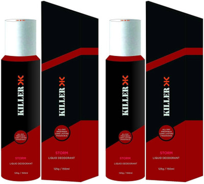 

Killer Strom Deodorant Combo 2 Body Spray - For Men & Women(300 ml, Pack of 2)