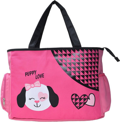

Baby Bucket "Puppy Love" Dog Print Backpack Diaper Bag(Pink)