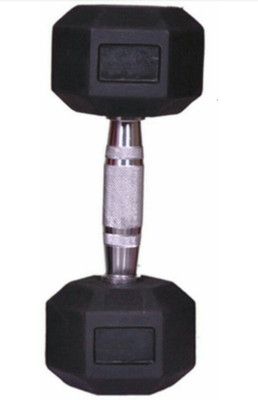 

Arnav Only One Pcs of 4 Kg IMPORTED RUBBER COATED HEXAGON Fixed Weight Dumbbell(4 kg), Black