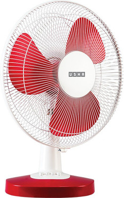 Usha MIST 0 mm 3 Blade Table Fan RED