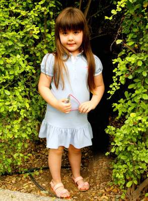 

Cherry Crumble California Midi/Knee Length Casual Dress(Blue, Half Sleeve