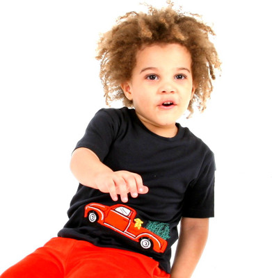 

Cherry Crumble California Boys Applique Cotton T Shirt(Grey, Pack of 1, Dark grey with applique
