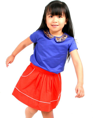 

Cherry Crumble California Casual Cotton Top(Blue, Pack of 1, Royal blue