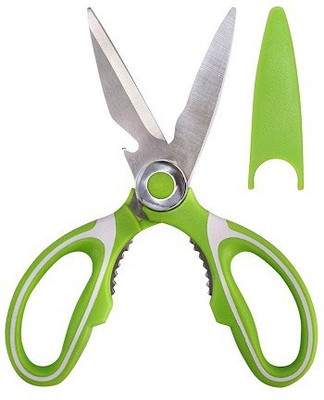 

YongLiang Stainless Steel Multipurpose Kitchen Scissor - Also Nut Cracker & Bottle Opener Steel All-Purpose Scissor(Green, Pack of 1)