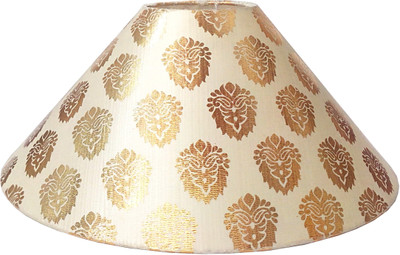 

RDC 13" Round Cream with Golden Design - B22 Holder Ring Size Table Lamps Lamp Shade(Cotton, Plastic)