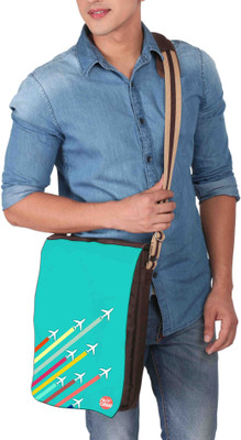 

Nutcaseshop 14 inch Expandable Laptop Messenger Bag(Multicolor)