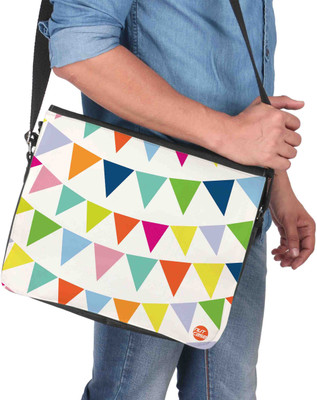

Nutcaseshop 14 inch Expandable Laptop Messenger Bag(Multicolor)