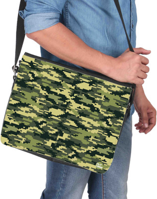 

Nutcaseshop 14 inch Expandable Laptop Messenger Bag(Multicolor)