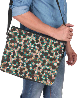 

Nutcaseshop 14 inch Expandable Laptop Messenger Bag(Multicolor)
