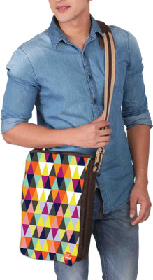 

Nutcaseshop 14 inch Expandable Laptop Messenger Bag(Multicolor)