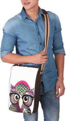 

Nutcaseshop 14 inch Expandable Laptop Messenger Bag(Multicolor)