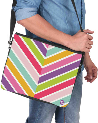 

Nutcaseshop 14 inch Expandable Laptop Messenger Bag(Multicolor)