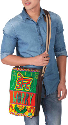 

Nutcaseshop 14 inch Expandable Laptop Messenger Bag(Multicolor)