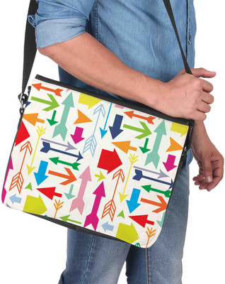 

Nutcaseshop 14 inch Expandable Laptop Messenger Bag(Multicolor)