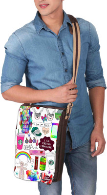 

Nutcaseshop 14 inch Expandable Laptop Messenger Bag(Multicolor)
