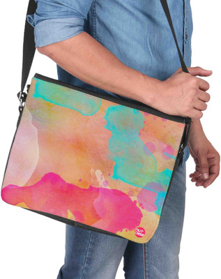 

Nutcaseshop 14 inch Expandable Laptop Messenger Bag(Multicolor)