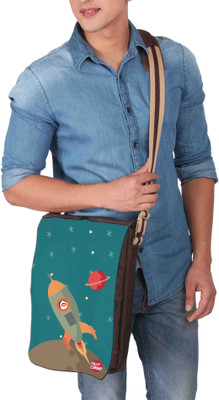 

Nutcaseshop 14 inch Expandable Laptop Messenger Bag(Multicolor)