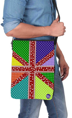 

Nutcaseshop 14 inch Expandable Laptop Messenger Bag(Multicolor)