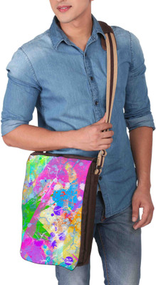 

Nutcaseshop 14 inch Expandable Laptop Messenger Bag(Multicolor)