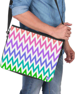 

Nutcaseshop 14 inch Expandable Laptop Messenger Bag(Multicolor)