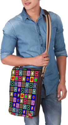 

Nutcaseshop 14 inch Expandable Laptop Messenger Bag(Multicolor)