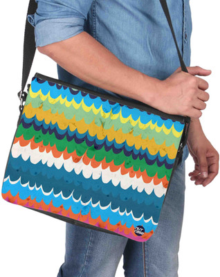 

Nutcaseshop 14 inch Expandable Laptop Messenger Bag(Multicolor)