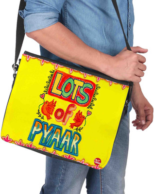 

Nutcaseshop 14 inch Expandable Laptop Messenger Bag(Multicolor)