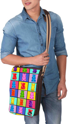 

Nutcaseshop 14 inch Expandable Laptop Messenger Bag(Multicolor)