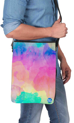 

Nutcaseshop 14 inch Expandable Laptop Messenger Bag(Multicolor)