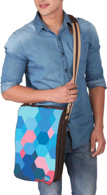 

Nutcaseshop 14 inch Expandable Laptop Messenger Bag(Multicolor)