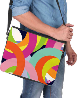 

Nutcaseshop 14 inch Expandable Laptop Messenger Bag(Multicolor)