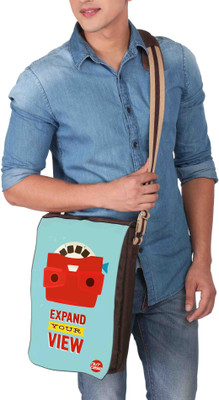 

Nutcaseshop 14 inch Expandable Laptop Messenger Bag(Multicolor)