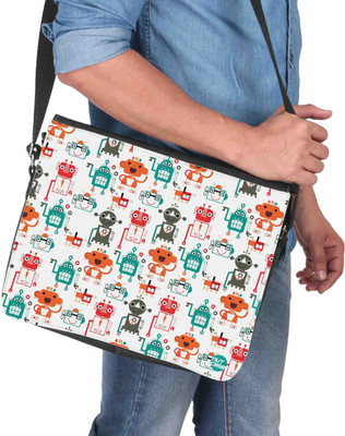 

Nutcaseshop 14 inch Expandable Laptop Messenger Bag(Multicolor)