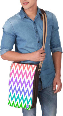 

Nutcaseshop 14 inch Expandable Laptop Messenger Bag(Multicolor)